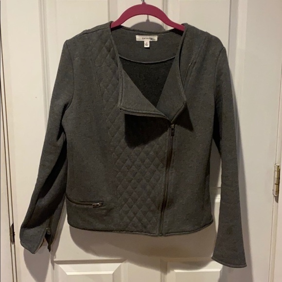 Athleta EUC Gray Quilted Moto Jacket - Picture 3 of 10
